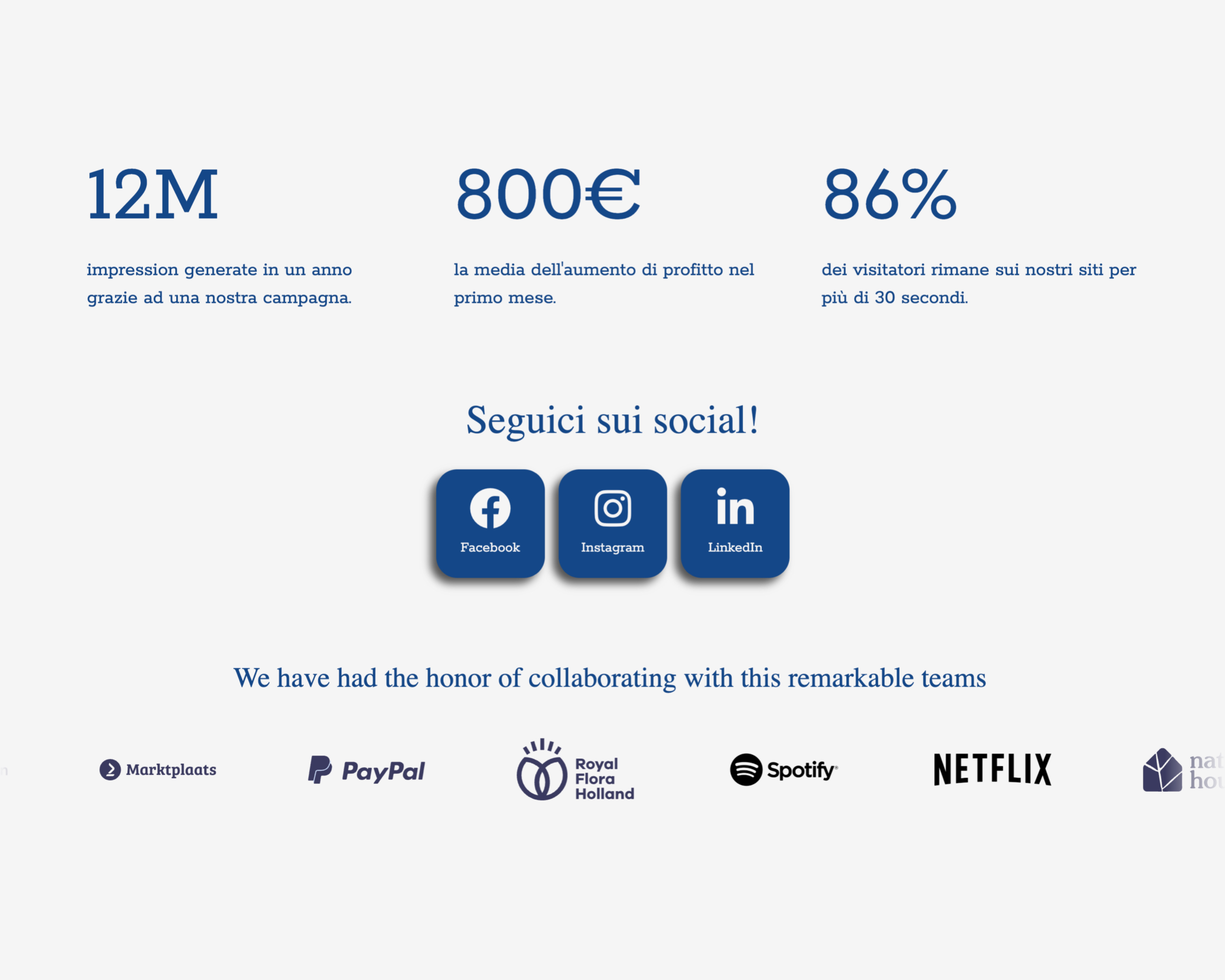 Esempio sito per brand